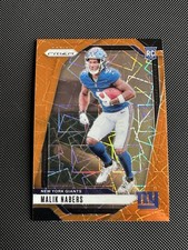 2024 Panini Prizm Malik Nabers Orange Lazer Prizm #360 Giants Rookie RC