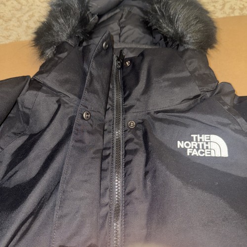 North Face Women's Arctic Parka Insulated 550 Black/White logo LG NF0A3VLB New - Picture 8 of 13