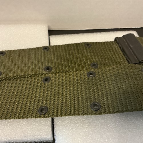 Cinturón de tela de nailon para equipo individual militar de EE. UU., verde O.D., talla mediana, ligeramente usado - Imagen 10 de 14