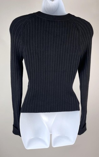 Damen Ramy Brook schwarz Rippstrick Knopf 2 Stück Cardigan Pullover Gr. XS - Bild 5 von 9