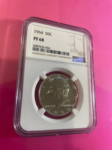1964 Kennedy Proof Half Dollar 50c Silver Graded NGC PF68 + Free Shipping
