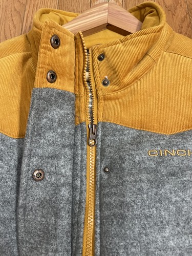 Cinch Damen Steppweste grau/gold angeraut Tweed MAV9884002 Gr. L Western  - Bild 6 von 13