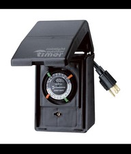 Intermatic  Outdoor  Heavy Duty Timer  Black