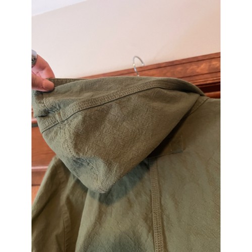 Neu ohne Etikett Everlane Damen The Canvas Bio Baumwolle Anorak Jacke olivgrün Größe M - Bild 10 von 10