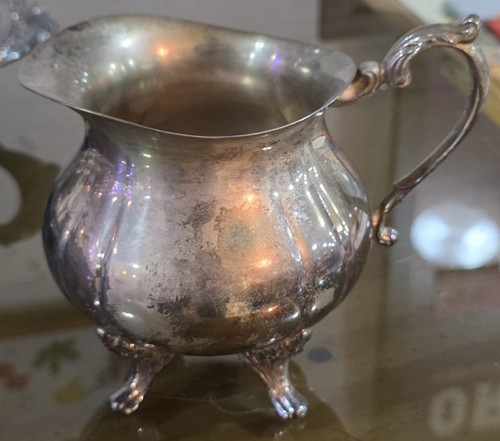 Antique 7pc Victorian Sheridan Silver Butler Tray Coffee Serving Set - Picture 4 of 9