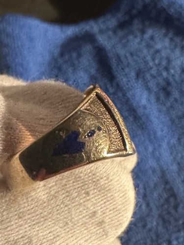 RARE Antique Solid 10K Gold Freemason Masonic Ring Size 10.5 Your Setting 8.11 G - Picture 7 of 11