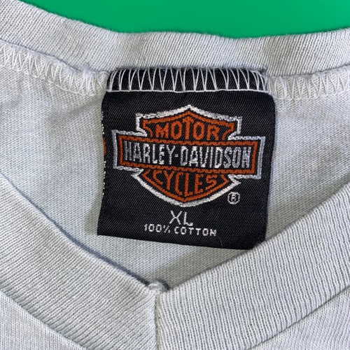 Vintage Harley Davidson T-Shirt XL Motorrad Flügel Herz V-Ausschnitt Tee - Bild 2 von 6