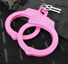 Pink Toy Handcuffs with Keys – Plastic Police Costume Accessory for Kids Fancy