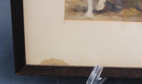 19th Century Watercolor Painting Child w/ English Spaniel by Owen RA Framed - Picture 7 of 9