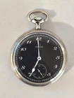 Vintage OMEGA Pocket Watch 1924 Black Military Style Dial Cal 19LB - RUNNING ACC