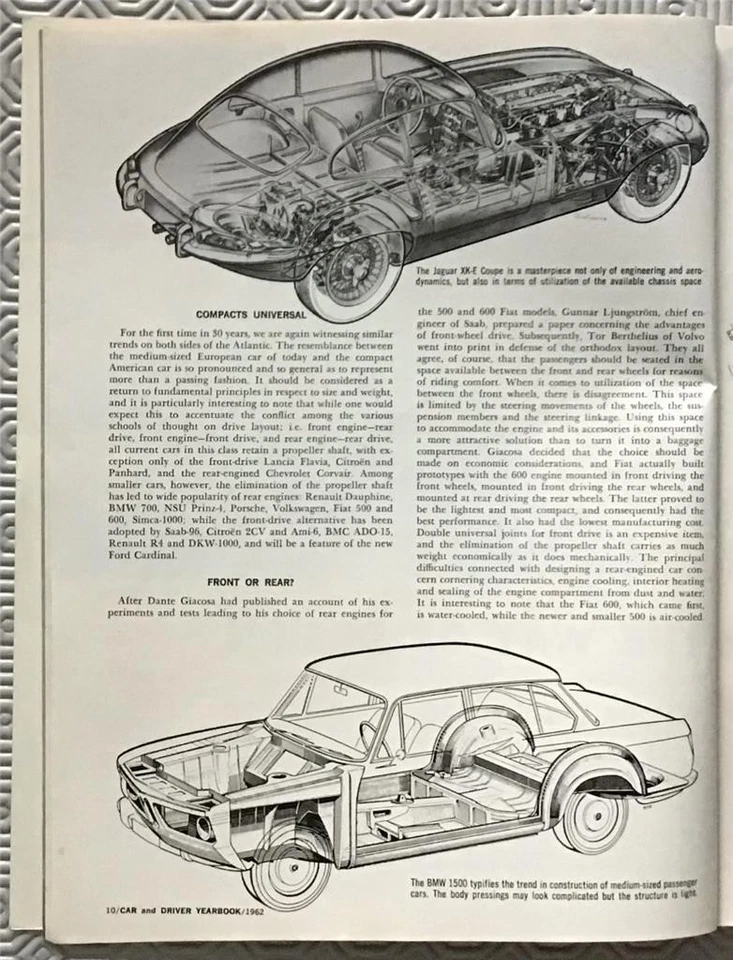 CAR AND DRIVER YEARBOOK Magazine 1962 USA — 第 4/4 张图片