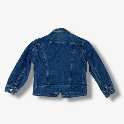 Vintage Lee Denim Trucker Jacket Youth 10 Medium Wash Union Made Retro - Picture 5 of 8