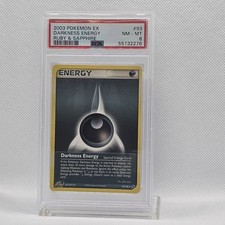 2003 POKEMON EX RUBY & SAPPHIRE #93 DARKNESS ENERGY RUBY & SAPPHIRE PSA 8