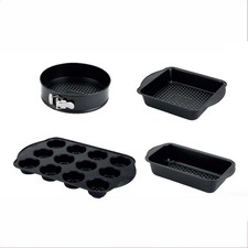Image of Prestige Aerolift Baking Pan Set Non Stick Bakeware Sturdy Cake Tins - Pack of 4