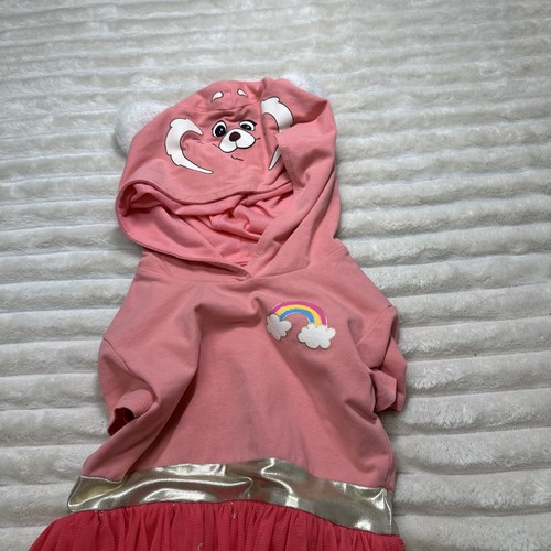 Disney Turning Red Pink Ruffle Cosplay Hoodie Dress Size 6/6X Small Girls - Picture 5 of 6
