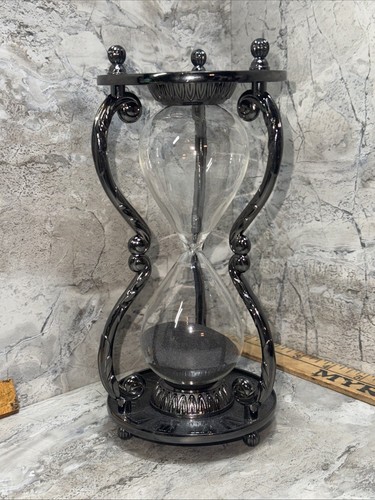 Schwarze dekorative Sanduhr Sanduhr - 30 Minuten, Unikat Vintage 12