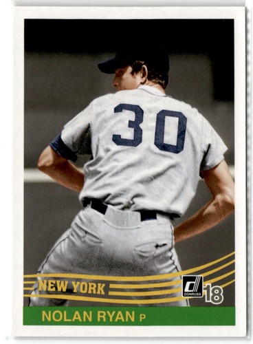 Nolan Ryan New York Mets 2018 Donruss Back of Jersey #256b