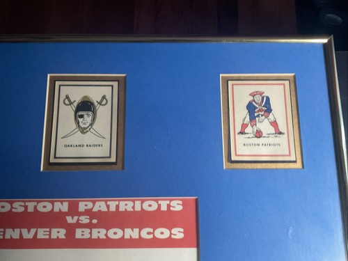 1960 Gerahmtes Bild des ersten Jahres der Boston Patriots mit Programm. - Bild 7 von 13