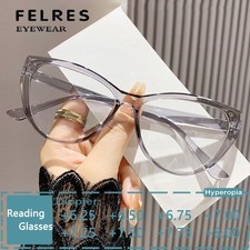 Women Cat Eye Retro Reading Glasses 6.25 6.5 To 8.0 Highly Strength Readers