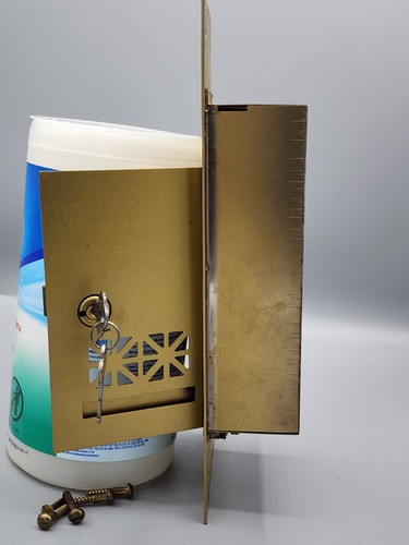 Campana eléctrica estándar buzón casa apt acabado cobre latón Art Deco vintage - Imagen 9 de 14