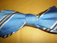 COUNTESS MARA BLUES WHITE YELLOW BOW TIE NWT