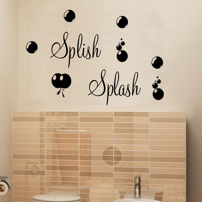 Bathroom Bathtub Splish Splash Quote Home Décor Wall Art Sticker Vinyl Transfer