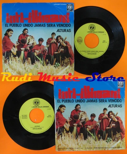 LP 45 7'' INTI-ILLIMANI El pueblo unido jamas sera vencido 1976 italy cd mc dvd