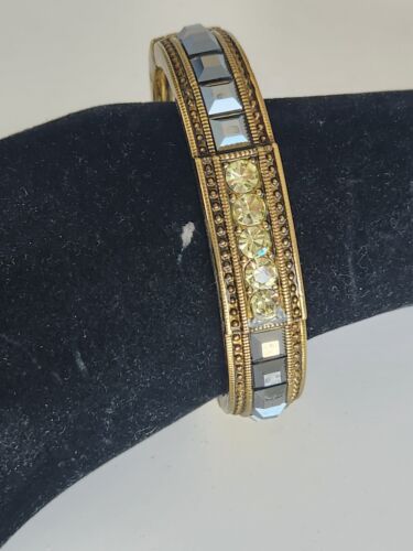 Heidi Daus Pave gelber Kristall Armreif Armband Vintage stapelbar - Bild 4 von 4