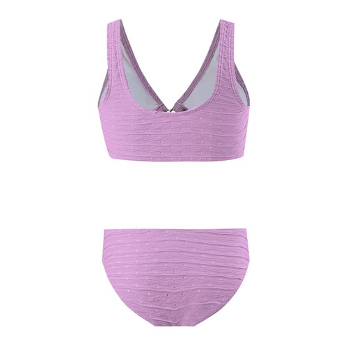 Kinder Mädchen Crop Top mit Slip Ring Linked Swim Outfit Sommer Badeanzug Freizeit - Bild 38 von 49