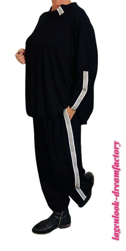 Myo Extra-Large Big-Ballon-Shirt Tunique Galonstreifen 46,48,50,52,54,56 - Bild 9 von 11
