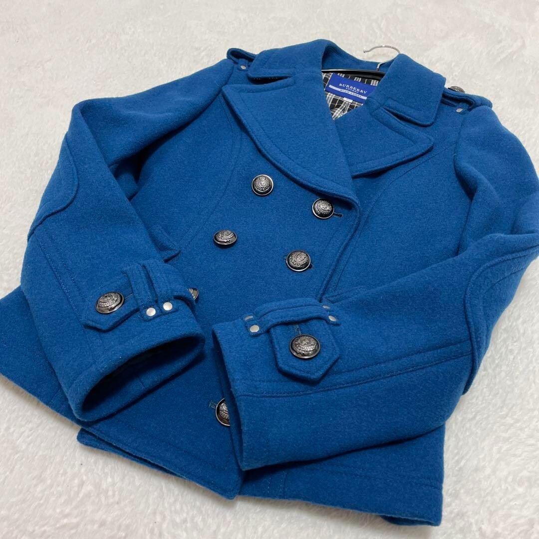 BURBERRY BLUE LABEL ウールコート 38 バーバリー コート ブルーレーベル トレンチコート 黒 38 - メルカリ