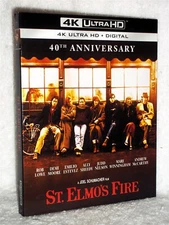 St. Elmo's Fire (4K/Blu-ray, 2025) NEW Rob Lowe Demi Moore Andrew McCarthy drama