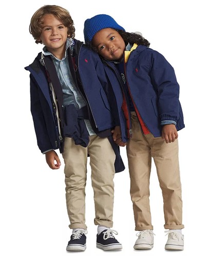 NWT POLO RALPH LAUREN Boys GIRLS Jacket Unisex Water-Repellent Hooded NEW - Picture 1 of 11