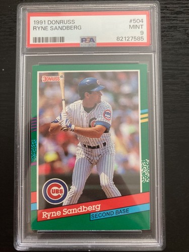 Ryne Sandberg 1991 Donruss #504 PSA 9 Mint - Picture 1 of 3
