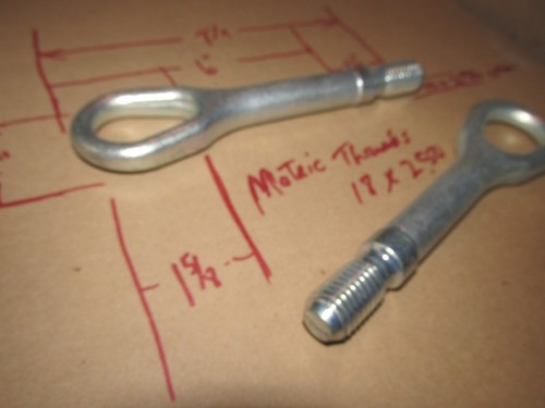 4 pcs 7 1/4" 2" MACHINE LIFTING ring EYE BOLT w/shoulder 18 mmx 2.50 pitch hook - Picture 4 of 6