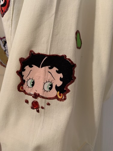 Betty Boop Gambling Bingo Cards Hand Painted Vintage Shirt 16 32 L Large - Picture 13 of 19