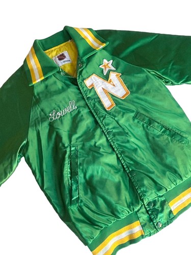 Vintage 1970s Starter Jacket Minnesota North Stars NHL Satin Lowell Ostlund L - 第 16/20 張圖片