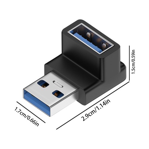 90 Degree USB 3.0 Male To Female Adapter Connector Angle Extension - Picture 11 of 20