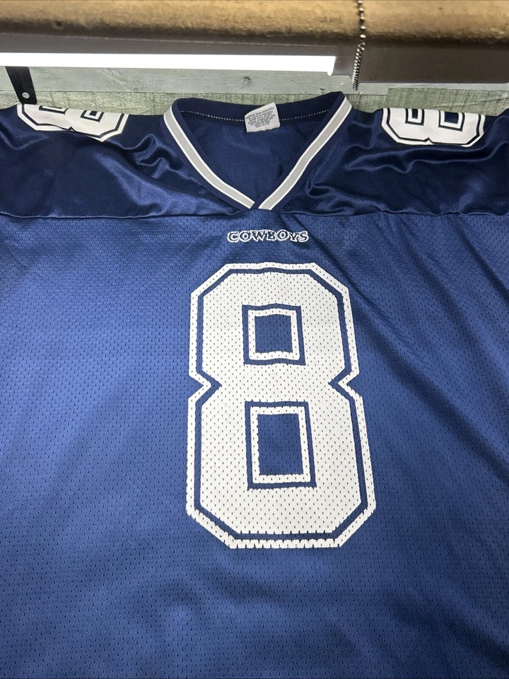 Camiseta Troy Aikman Wilson Dallas Cowboys #8 Niños XLarge NYLON JERSEY 730717 Foto 3 de 4