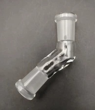 14mm 45 Degree Angle Female Glass Ground Joint Attachment Adapter GonG Elbow