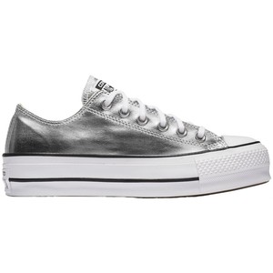 converse silver all star metallic canvas ox trainers converse silver all star metallic canvas ox trainers