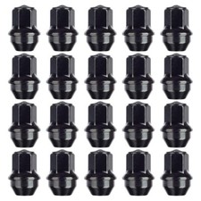 Set Mit 20 Schwarz Alufelgen Radmuttern, M14 X 1.5, 21mm Sechskant, Für Tesla &