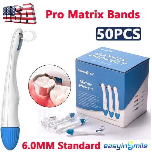 Bandas de matriz profesional de metal dental restauración molar banda de matriz Tofflemire 6 mm 50 un. - Imagen 1 de 7