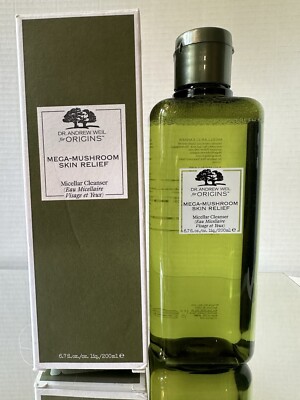 Dr. Weil for ORIGINS Mega-Mushroom Skin Relief Micellar FACE CLEANSER 6.7oz NIB