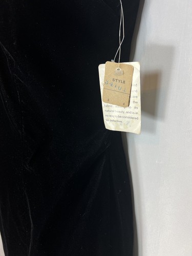 90s VTG Black Evening Dress Blondie & Me NWT Size 3/4 Beaded Velvet Crossback - Picture 7 of 14