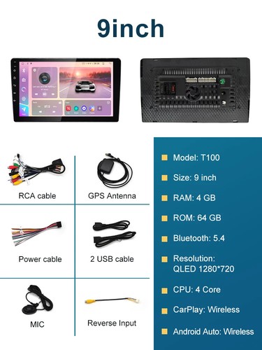 1DIN Android13 360 Panorama Autoradio 7/9/10 Zoll Universal Host Player Topway - Bild 26 von 50