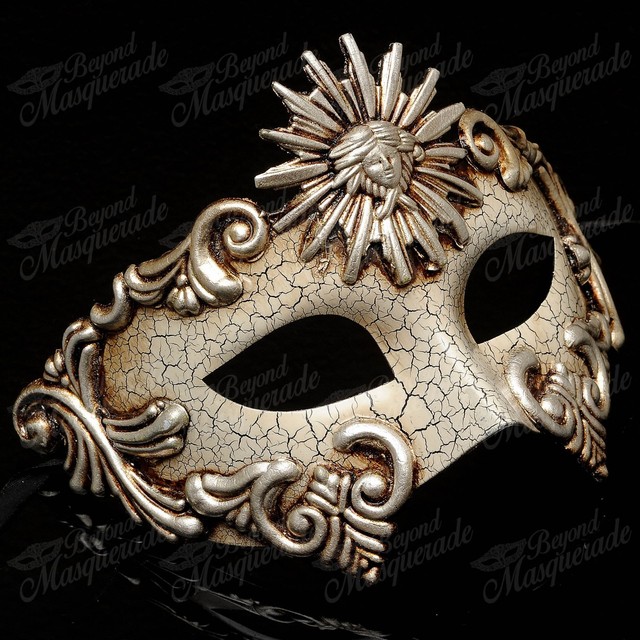 Gold//Black Sun God Mask Men/'s Mask Halloween Ball Roman Mask Masquerade Mask