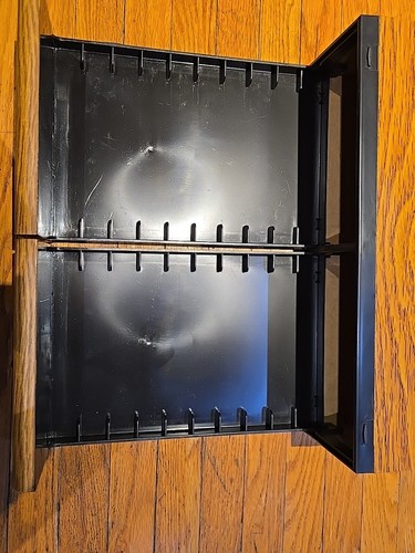 Vintage VHS Tape Holder Faux Wood Grain 2 Drawer Cabinet Storage Holds 20 - Picture 7 of 8