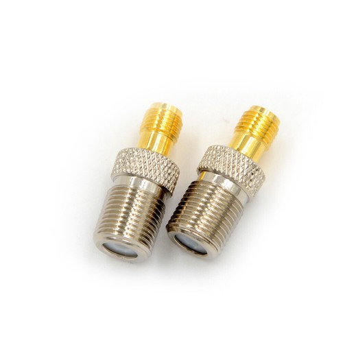 F Female Jack to SMA Female Jack Straight Coaxial Coax RF Adapter Connector T JW - Zdjęcie 4 z 6