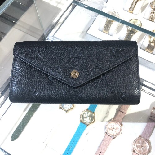 Michael Kors Jet Set Travel Large Logo Envelope Continental Wallet Leather - Picture 23 of 117